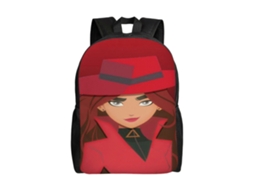 Mochila Carmen Sandiego Para Estudantes, Durável E Leve, Com Alça De Ombro Impermeável E Respirável Olysi Shop (v79)