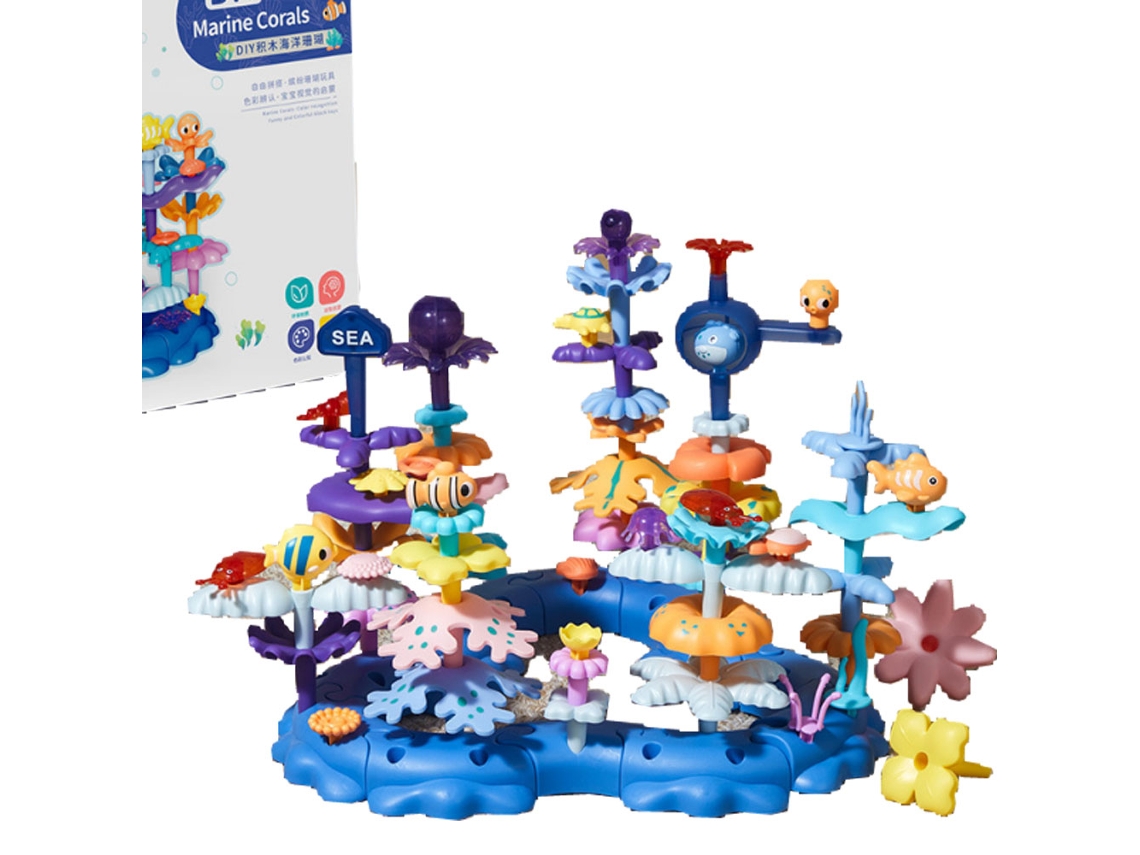 Kit De Construção Subaquático Interativo Para Crianças Pequenas, Fácil De Limpar E Guardar, Estimula A Criatividade E O Aprendizado, Brinquedo Stem Co
