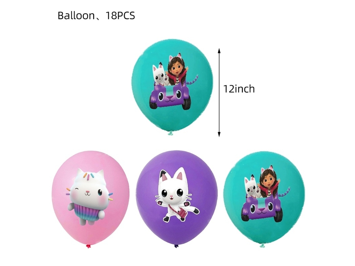 Decorações De Aniversário Gabby Gabby Dollhouse Party Talheres Acessórios Pratos Copos Guardanapos Canudos Balões Para Festa De Aniversário Infantil