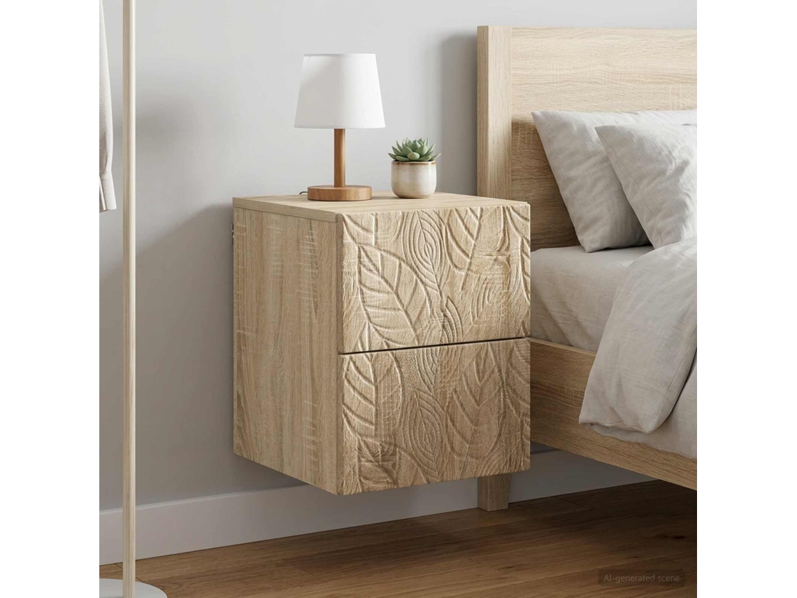 Vidaxl Gabinete De Canto Montado Na Parede 2 Pcs Carvalho Sonoma