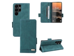 Capa De Couro Com Fecho Magnético Para Samsung Galaxy S23 Ultra 5g