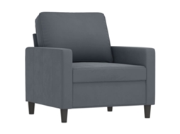 4 Pcs Conjunto de Sofás Veludo Cinzento escuro SYFAX
