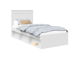 Estrutura da Cama Branco 75x190 cm Madeira de Pinheiro Sólida MAISON EXCLUSIVE