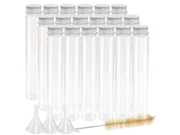 Tubos De Ensaio De Plástico Transparente Para Armazenar Sais De Banho E Doces, Pacote Com 12 Unidades, 12,7 Cm (5 Polegadas), Material Próprio Para Al