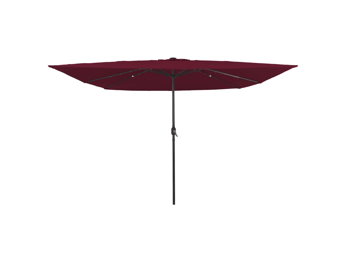 Conjunto 1 Guarda-sol De Jardim Vidaxl Vermelho Poliéster (295 X 295 X 245 Cm)