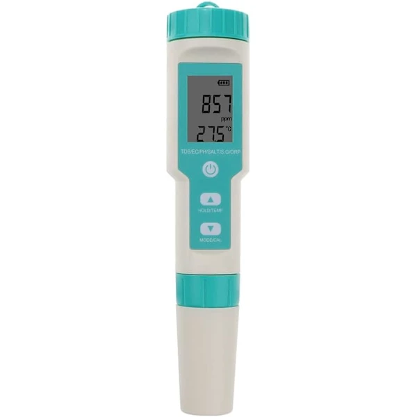 Medidor De Ph Eletrônico 7 Em 1, Medidor De Ph Ph/tds/temp/sg/ec/orp Para Água (a222)(c24)