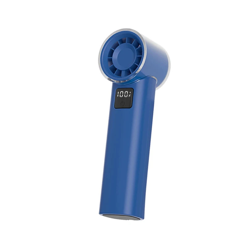 (azul) Mini Ventilador Portátil, Fluxo De Ar Potente, Carregamento Usb Conveniente