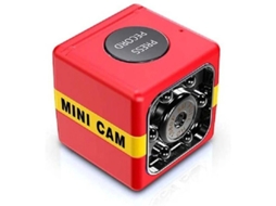 Mini câmera HD sem fio com visão noturna, mini câmera espiã oculta com detecção de movimento, gravador de vídeo para carro familiar Bestvite (vermelho)