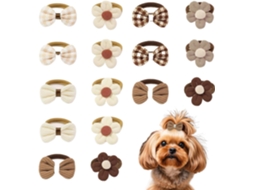 16 Elásticos De Cabelo Cães Pequenos