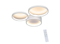Led Luz de Teto Sala de Estar Preta Regulável com Controlo Remoto Lâmpada de Teto 38W NETTLIFE
