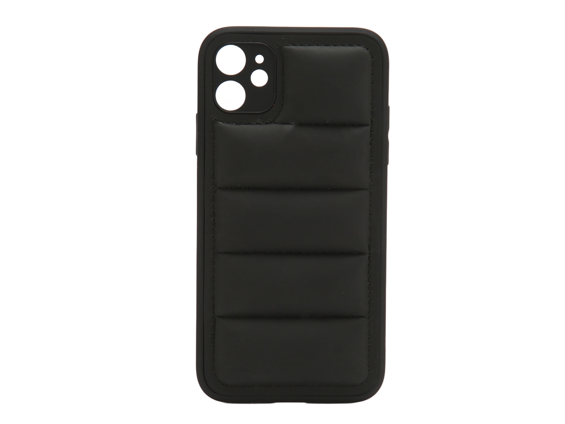Capa De Celular De Pluma De Algodão Preta Anti Choque Fina Para Iphone 11