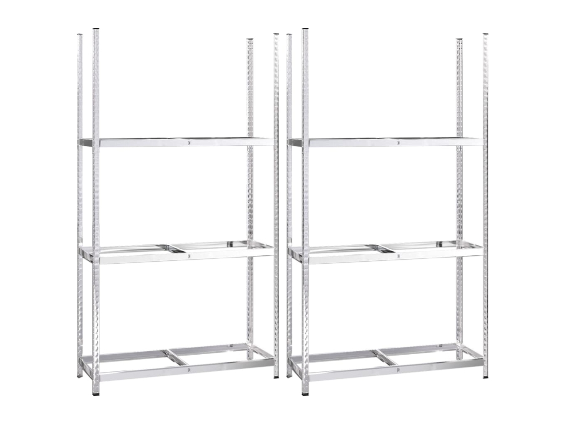 Conjunto 1 Tire Rack, Tire Racks Vidaxl Prateado Aço (110 X 40 X 200 Cm)