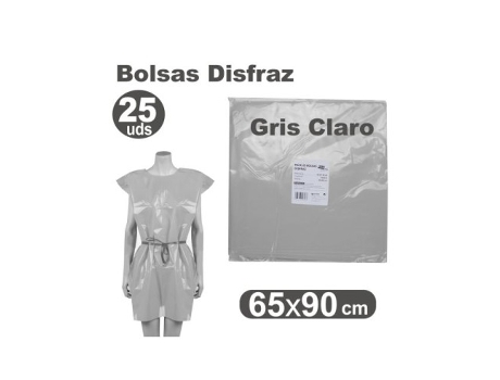 Livro Pack/25 Bolsas Plastico Para Disfraces 65x90cm Gris Claro De Desconocido (espanhol)