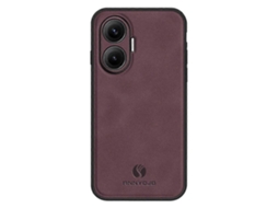 Capa Protetora De Couro Pu Annyojo Para Xiaomi Poco F7 5g Redmi Turbo 4 Pro 5g Pc Tpu, Capa Traseira Antiqueda, Vinho Tinto