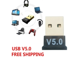 Usb Bluetooth 5.0 Sem Fio Áudio Música Estéreo Adaptador Dongle Receptor Para Tv Pc Preto*