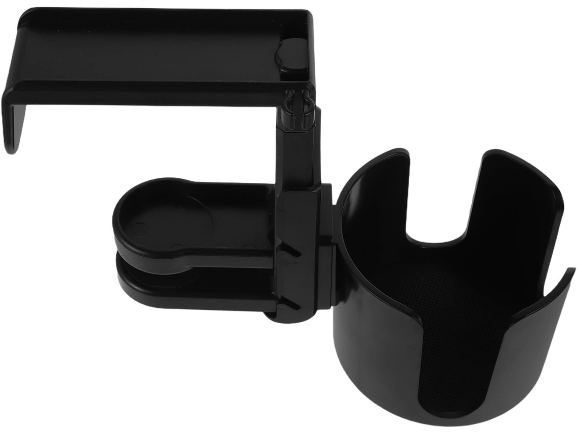 Suporte Multifuncional Para Fones De Ouvido Em Abs Preto Com Suporte Ajustável Para Copos, Fácil De Instalar E
