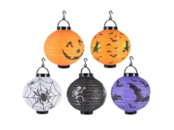 10Pcs Lanterna Padrão de Halloween para Decorações de Halloween ALLINLESS