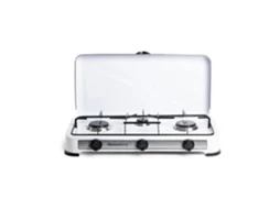Fogão A Gás MELCHIONI Minerva New 3, 3 Queimadores Removíveis, Regulação Da Chama, Portátil, Uso Exclusivo No Exterior, Branco