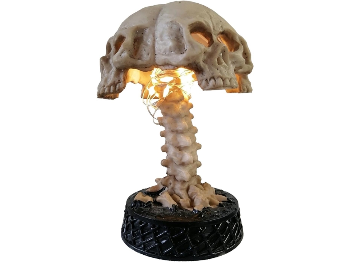 Abajur Em Formato De Caveira – Gótico, Com 4 Caveiras Em 3d