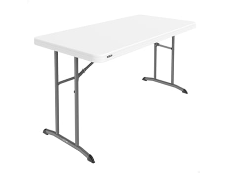 Mesa Retangular Com Pernas Dobráveis 152x76 Cm Branca Lifetime