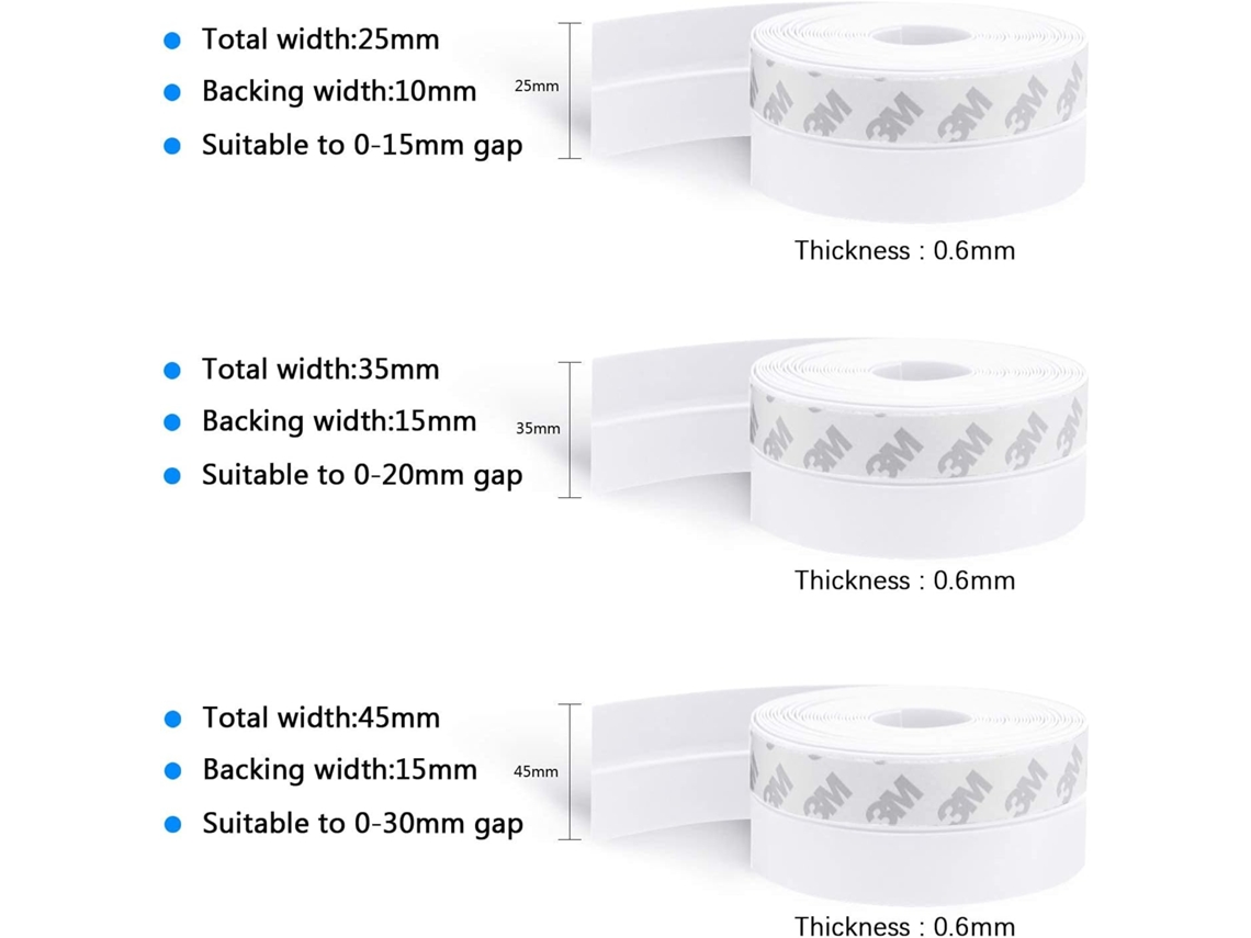 Vedação De Silicone Para Portas E Janelas, 10 M (35 Mm, Cinza)