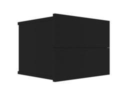 Bedside Cabinet, Bedside Cabinets Vidaxl Preto Madeira Processada (n/a)