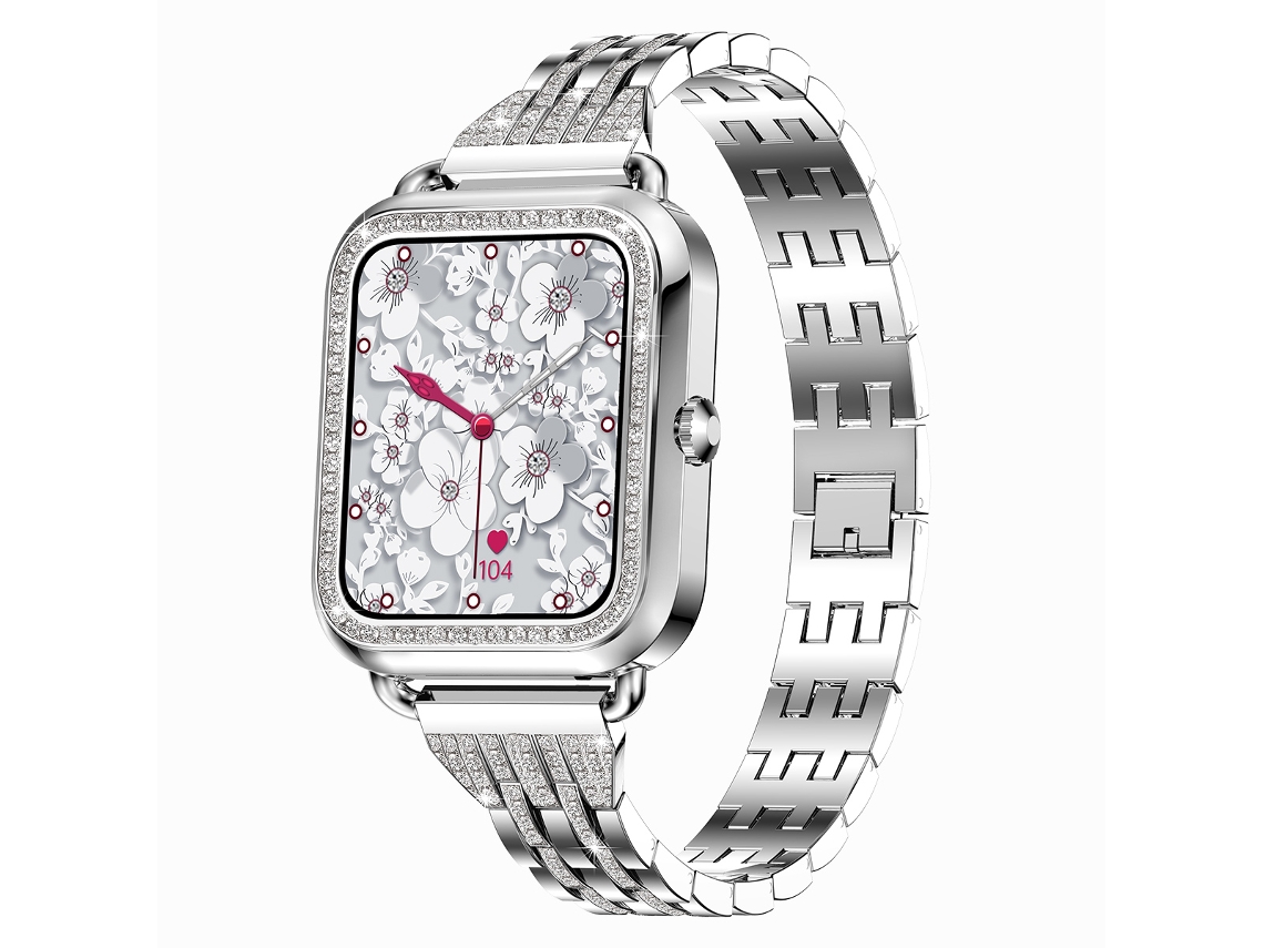 (branco) Smartwatch Feminino, Compatível Com Sistemas Android E Ios, Permite Atender E Fazer Chamadas Telefônicas