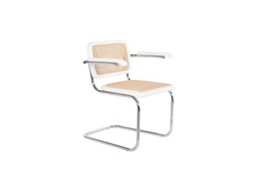 Cadeira de Chão DKD HOME DECOR Branco Prateado Natural 65 5 X 62 X 79 Cm