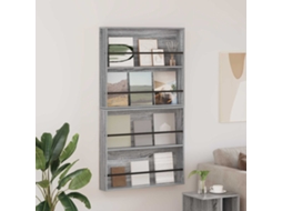 Vidaxl Estante De Revistas 2 Unid. Cinza Sonoma 80 X 12 X 70 Cm