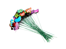 50 Borboletas Plásticas Decorativas Jardim 7cm