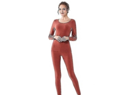 Conjunto de roupa íntima térmica ultrafina em modal para mulheres