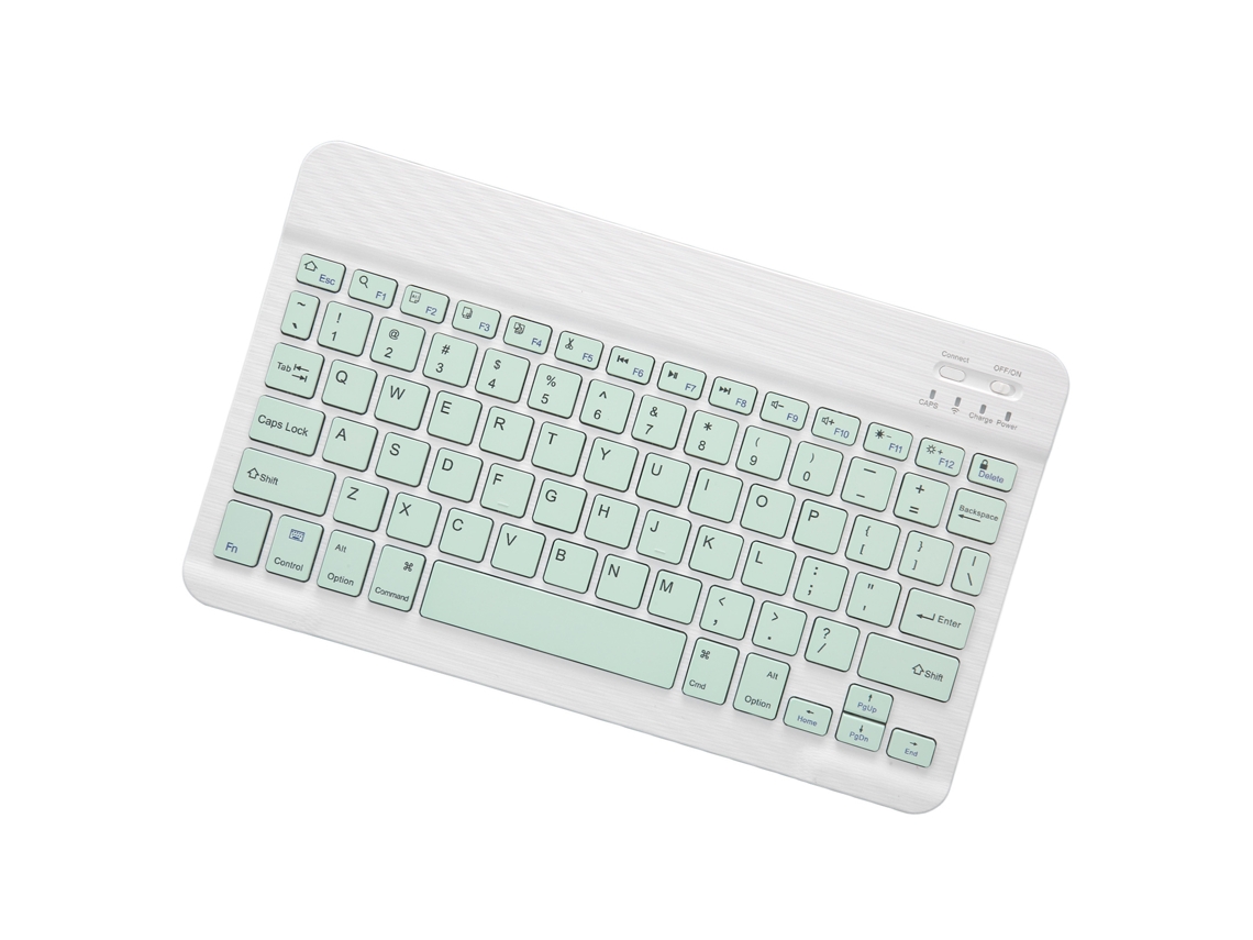 2026zentro-teclado Sem Fio Ultra Slim Para Tablet Ios Com Atalhos Auto Sleep Conexão Bt Portátil Verde Claro
