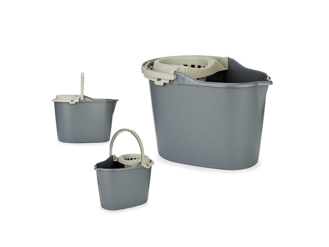 Cubo Con Escurridor 15 Litros Antracita Berilo