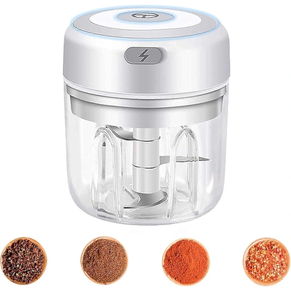 Mini Picador De Alho Elétrico, 250 Ml, Para Legumes