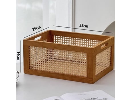Jortmrdcaixa De Armazenamento Retrô, Cesta De Armazenamento De Madeira