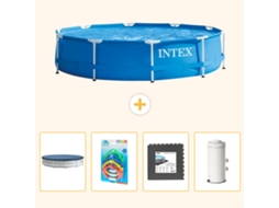 Intex Piscina Com Estrutura Redonda - 366x76 Cm - 5-peças S143