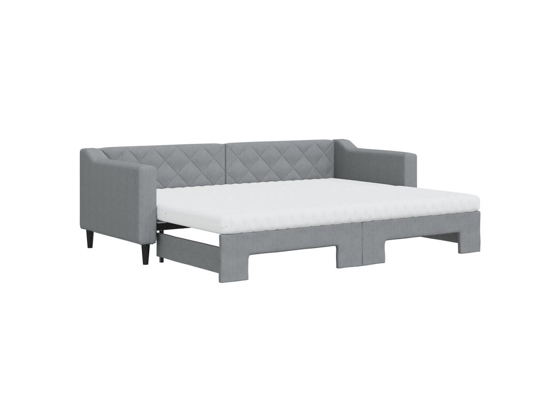 Daybed With Trundle, Daybeds With Trundles Vidaxl Cinzeto Tecido (80 X 200 Cm)