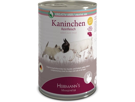 Comida para Cães HERRMANNS Pure Rabbit (800 g - Húmida - Adulto - Coelho)