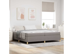 Vidaxl Estrutura Da Cama Cinzento-acastanhado 200 X 200 Cm Tecido