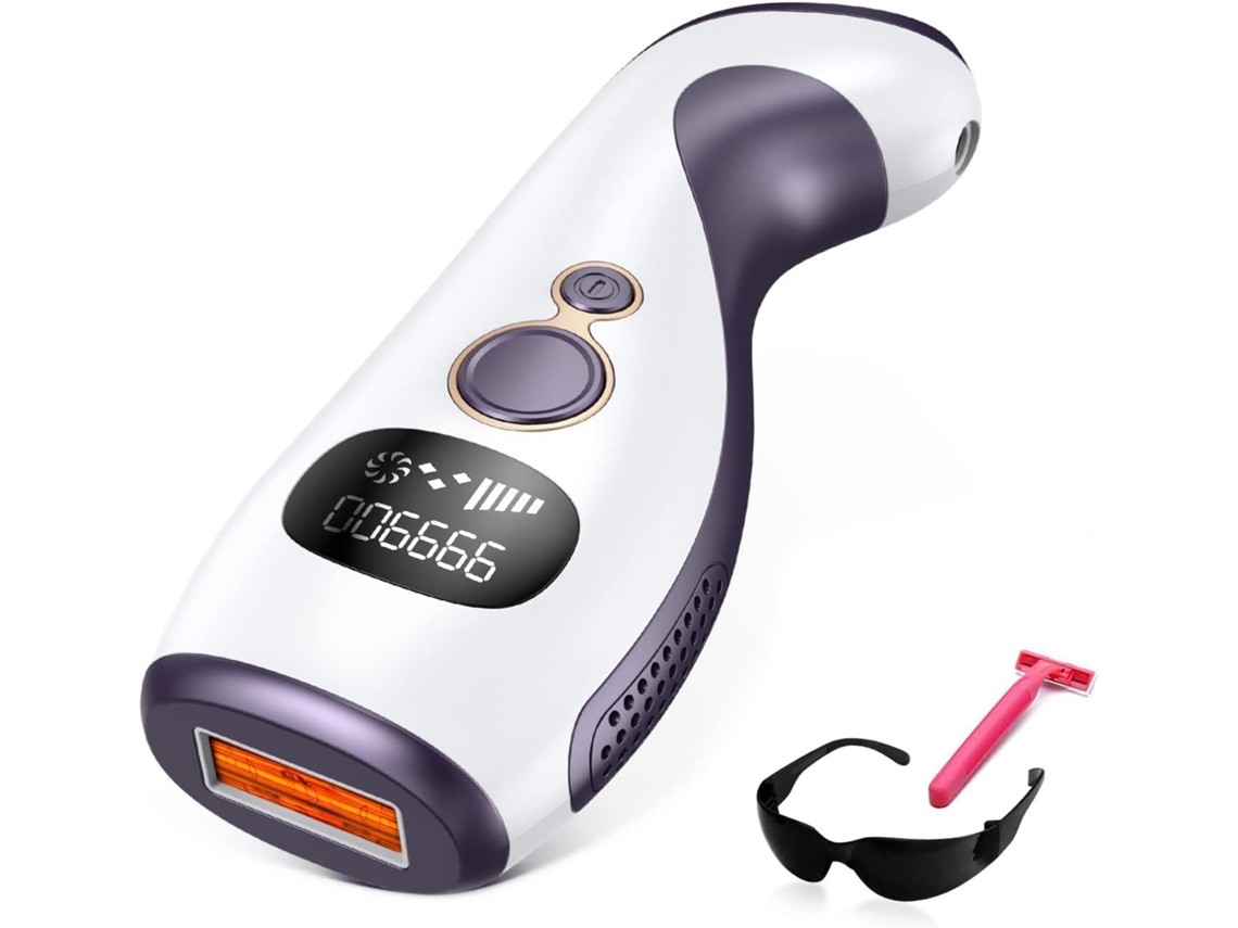 Ipl Com Lâmpada De Quartzo, 5 Níveis, Tela Digital, Preto