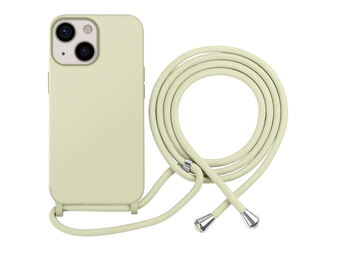 Moxie Capa Para Iphone 13 Em Tpu Premium Color Lace Com Cordão De Pescoço Verde Pastel