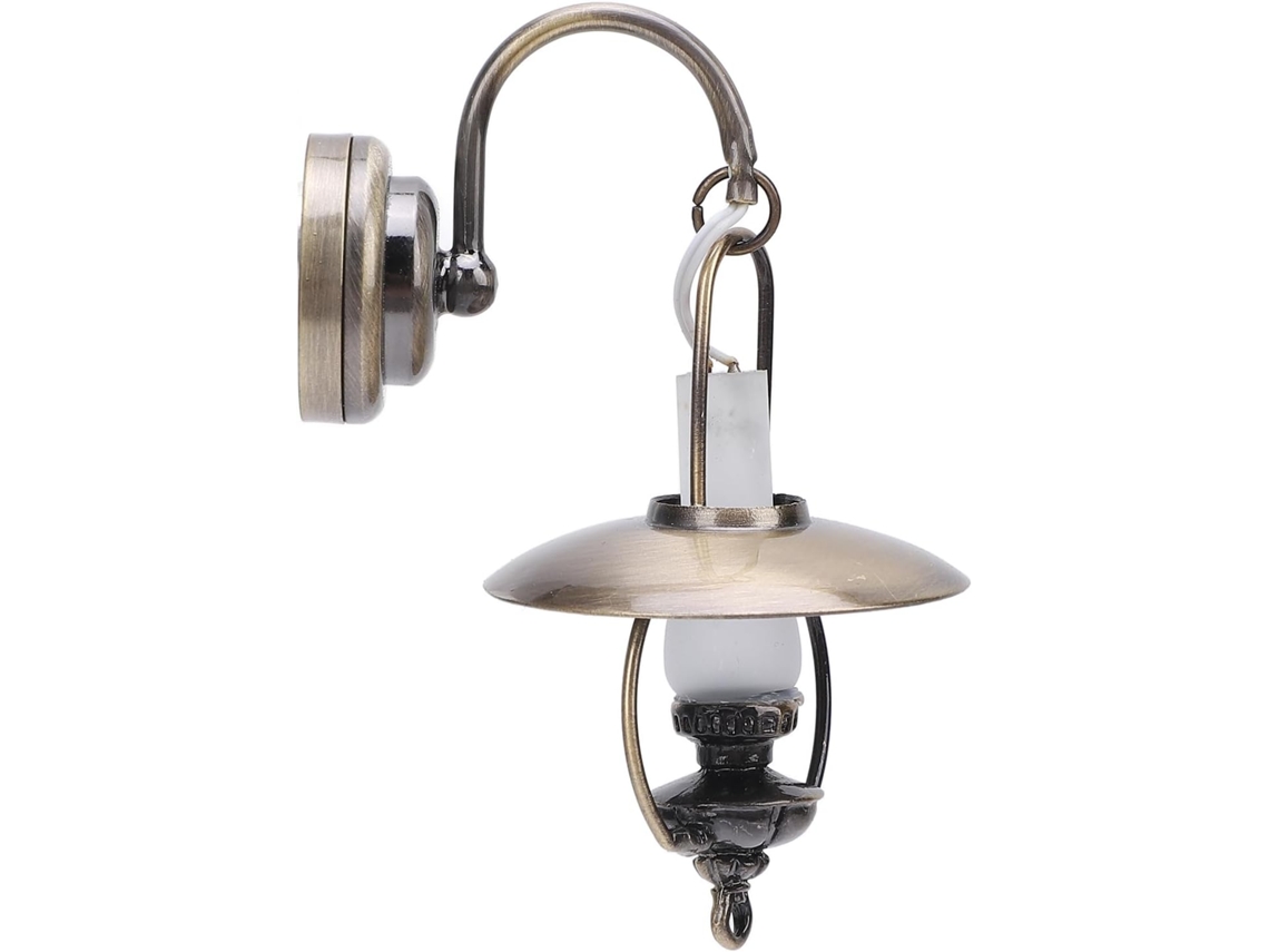 Luminária de Parede em Miniatura Estilo Vintage SFUSHOS para Casa de Bonecas com Design de Lâmpada a Óleo