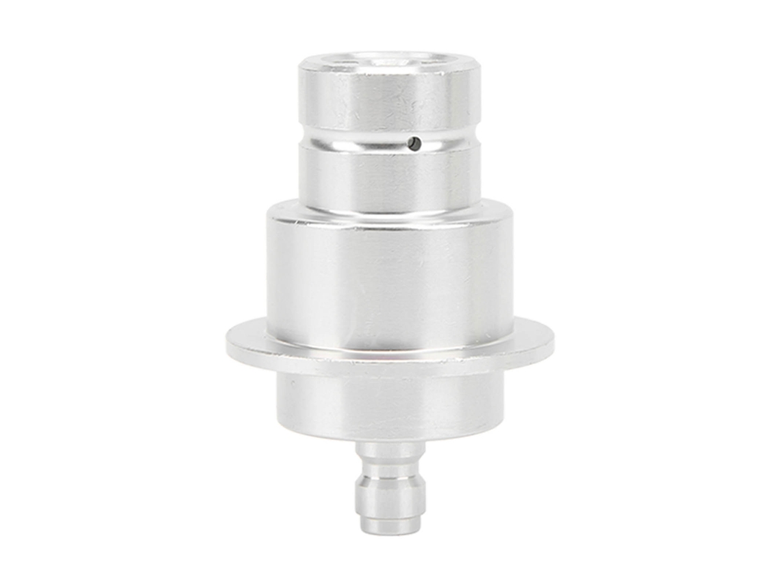 Adaptador de CO2 em liga de alumínio de 0,3 polegadas com conector de desconexão rápida e resistente ao desgaste para máquina de refrigerante (prata).