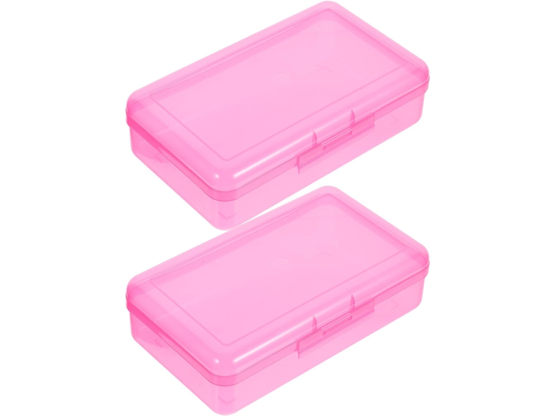 Conjunto de 2 Estojos Stobaza Grande Capacidade, Estojo Escolar, Porta canetas Transparente, Organizador Lápis