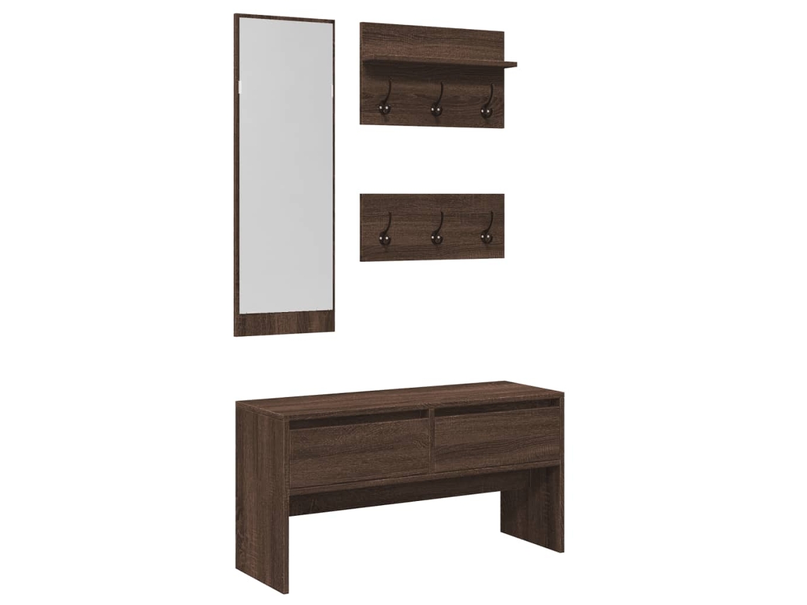 Hallway Furniture Set, Hallway Furniture Sets Vidaxl Marrom Madeira Processada (n/a)