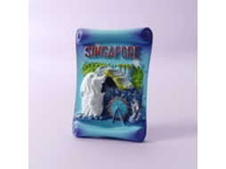 Ímã De Geladeira (panorama De Singapura - Praça), Lembrancinha Turística, Ímã De Resina