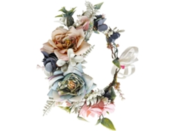 Tiara Floral Para Noiva Com Pétalas De Rosa Artificiais, Acessório Para Festa Na Praia.