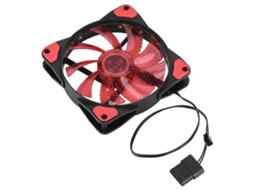 12cm 15 Leds Ultra Silencioso 3pin 4pin Cooler De Gabinete De Cpu Pc Vermelho