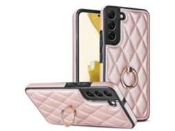 Capa De Couro Pu Com Suporte De Anel Para Samsung Galaxy S22 5g