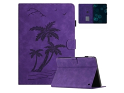 Capa de couro inteligente Webake para tablet com design de coqueiro